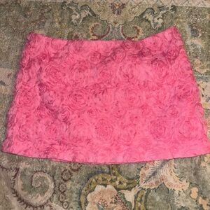 Urban Outfitters Pink Rose Floral Mini Skirt